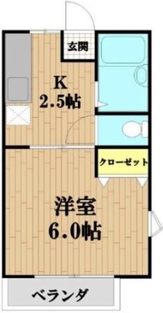 コーポヴェールの物件間取画像